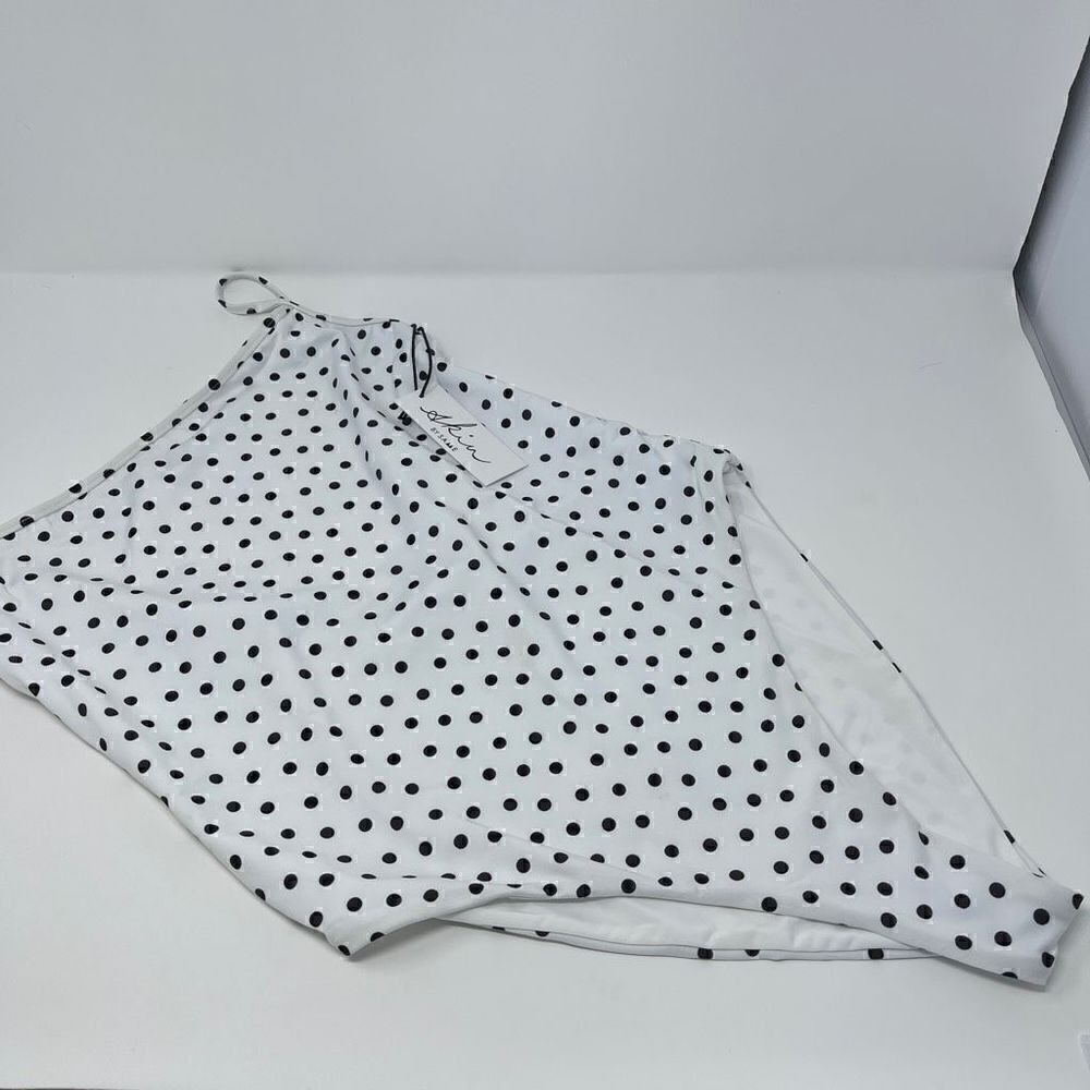 SKIN by SAME Swim One Piece White black Polka Dot xs